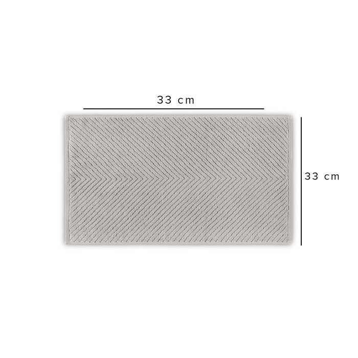 Mijölnir Chevron Gris Claro Toalla de Baño 100% Algodón 33 x 33 cm